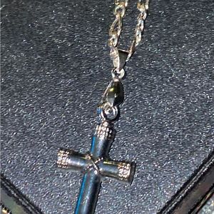 HOLY CROSS Cremation Cross Pendant.925
SILVER Necklace for Ashes Memorial !!